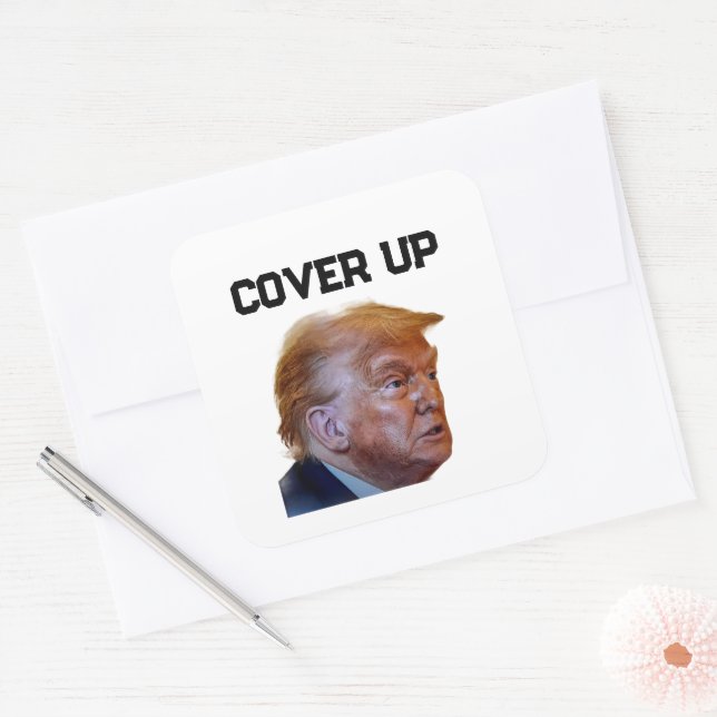 Adesivo Quadrado Trump Cover Up Sticker (Envelope)
