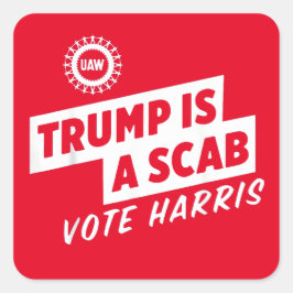 Adesivo Quadrado Trump é um Scab Vote Harris 2024 Presidente