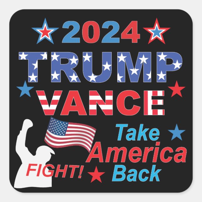ADESIVO QUADRADO TRUMP VANCE 2024 (Frente)