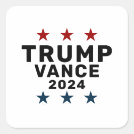 Adesivo Quadrado Trump Vance 2024 Classic Star