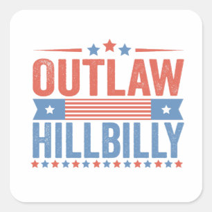 Adesivo Quadrado Trump Vance 2024 Outlaw Hillbilly Election