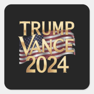 Adesivo Quadrado Trump Vance 2024: Uma visão ousada para a América