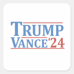 Adesivo Quadrado Trump Vance Vice-Presidente Eleição Americana EUA