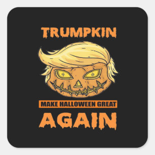 Adesivo Quadrado Trumpkin Torna O Excelente De Halloween Mais Engra