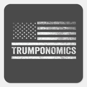 Adesivo Quadrado Trumponomics American ElecFlag República Trump