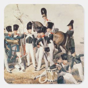 Adesivo Quadrado Tsarevich Alexander com seus cadete em