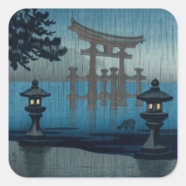 Adesivo Quadrado Tsuchiya Koitsu - Miyajima na Chuva (Frente)