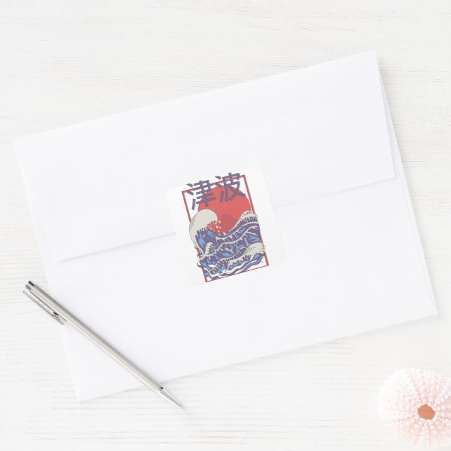 Adesivo Quadrado Tsunami (Envelope)