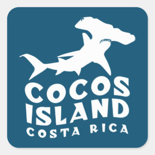 Adesivo Quadrado Tubarões Hammerhead na Costa Rica
