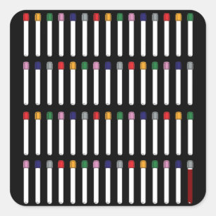 Adesivo Quadrado Tubos da flebotomia