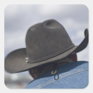 Adesivo Quadrado Tucson, Arizona. Chapéus de cowboy em uso no