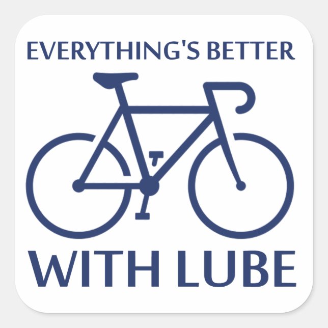 Adesivo Quadrado Tudo é melhor com o Lube (Frente)