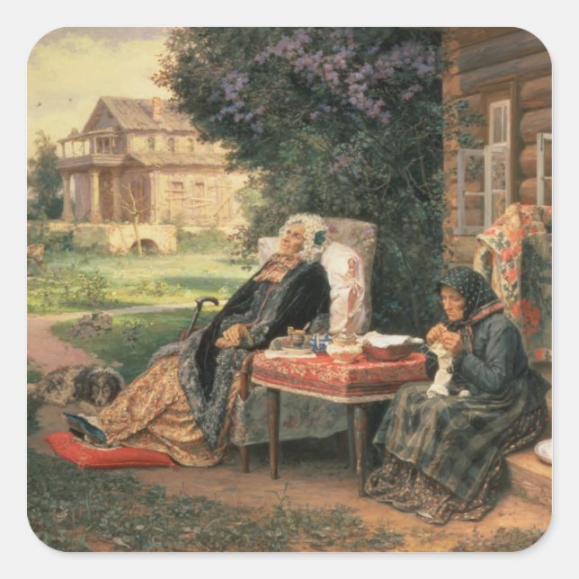 Adesivo Quadrado Tudo no passado, 1889 (Frente)