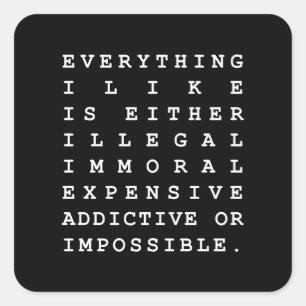 Adesivo Quadrado Tudo que eu gosto