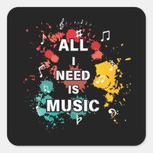 Tudo que preciso é música, amantes coloridos da mú