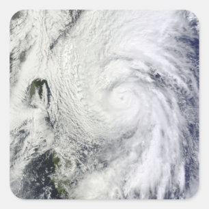 Adesivo Quadrado Tufão Chaba no mar das Filipinas