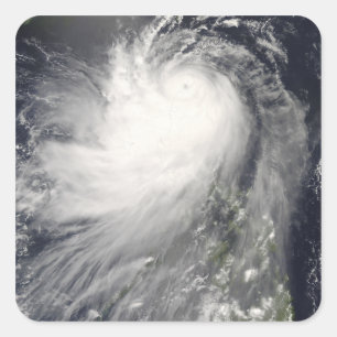 Adesivo Quadrado Tufão Nuri sobre as ilhas filipinos