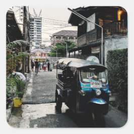 Adesivo Quadrado Tuk Tuk Em Banguecoque Na Tailândia