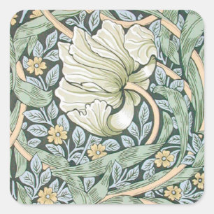 Adesivo Quadrado Tulipas Pimpernel Arte Botânica William Morris