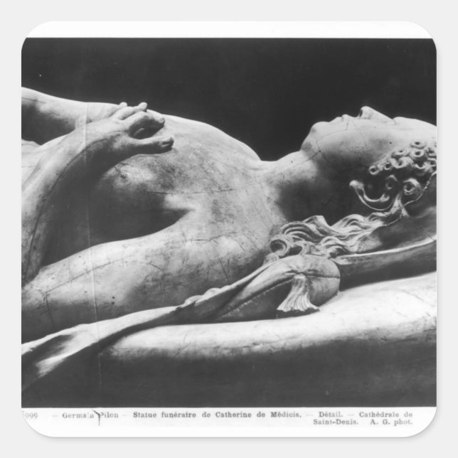 Adesivo Quadrado Tumba de Catherine de Medici e Henri II (Frente)