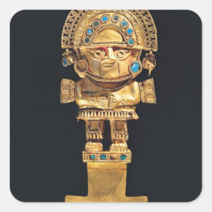 Adesivo Quadrado Tumi ou faca cerimonial sob a forma de