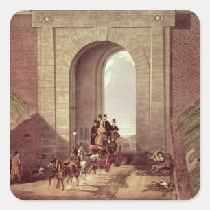 Adesivo Quadrado Túnel de Highgate, gravado pela caça de George,