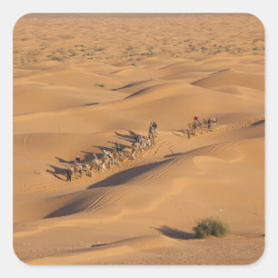 Adesivo Quadrado Tunísia, Área Ksour, Ksar Ghilane, Grande Erg 4