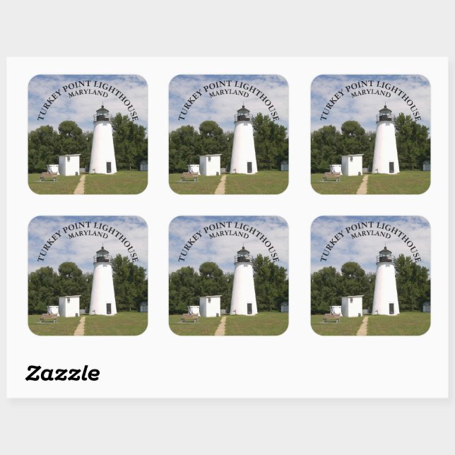 Adesivo Quadrado Turco Point Lighthouse, Maryland Large Stickers (Folha)