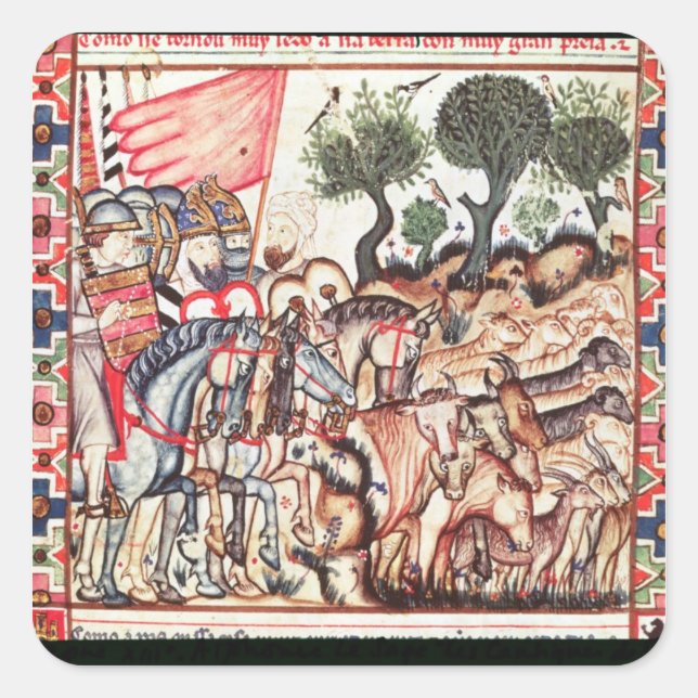 Adesivo Quadrado Turcos e Mães recuperando suas terras (Frente)