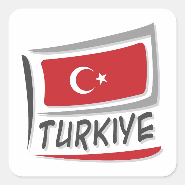 Adesivo Quadrado Turkiye Pride X Flag (Frente)