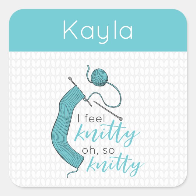 Adesivo Quadrado Turquesa Eu Sinto-Me Bela, Oh Tão Bela (Frente)