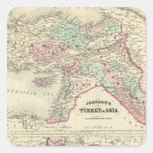 Adesivo Quadrado Turquia em Ásia, Persia, Arábia, Beloochistan