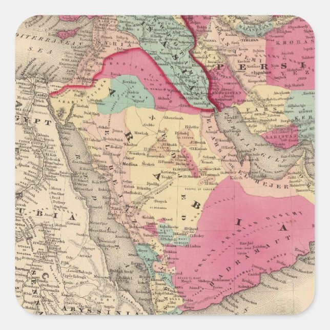 Adesivo Quadrado Turquia em Ásia Persia Arabiaandc (Frente)