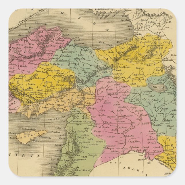 Adesivo Quadrado Turquia na Ásia 4 (Frente)