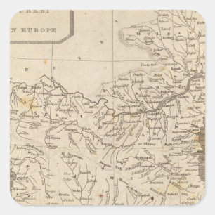Adesivo Quadrado Turquia no mapa de Europa por Arrowsmith