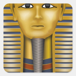 Adesivo Quadrado Tutankhamun - Máscara Egípcia