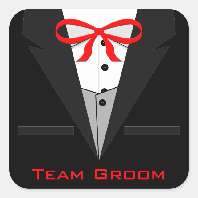 Adesivo Quadrado Tuxedo preto antigo e movido (Frente)