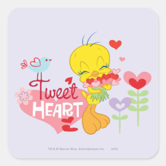 Adesivo Quadrado Tweet Heart
