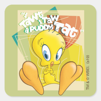 Adesivo Quadrado TWEETY™ "Achei um gatinho"