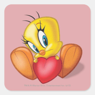 Adesivo Quadrado TWEETY™ segurando coração