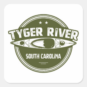 Adesivo Quadrado Tyger River, Carolina do Sul