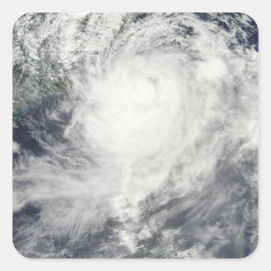 Adesivo Quadrado Typhoon Morakot sobre Taiwan