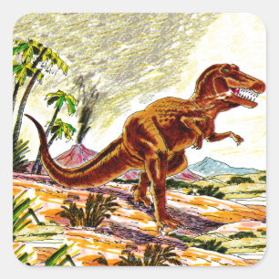 Adesivo Quadrado Tyrannosaurus Rex Dinosaur
