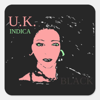 ADESIVO QUADRADO U.K. INDICA PRETA