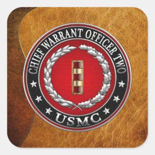 Adesivo Quadrado U.S. Fuzileiros navais: Autorização principal do