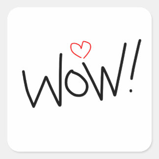 Adesivo Quadrado Uau! Adorei!