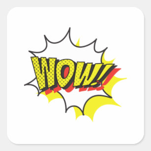 Adesivo Quadrado Uau dia livre Clássico