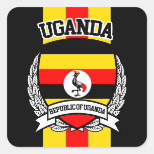 Adesivo Quadrado Uganda