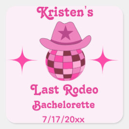 Adesivo Quadrado Última Bachelorette Rodeo Pink Disco