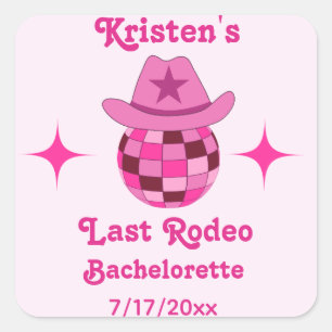 Adesivo Quadrado Última Bachelorette Rodeo Pink Disco